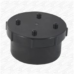 Soil Waste Pipe Rodding Point Access 110mm Cap Black