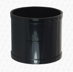 Solvent 110mm Soil Pipe Straight Coupling Join Socket - Black Glued