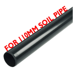 Soil Pipe 110mm Mushroom Vent Cowl BLACK Solvent Stack Pipe Vent - Image 2