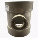 110mm Olive Grey Solvent Weld Short Boss Pipe | 110mm x 40mm (43mm) Single Waste Entry - Image 4