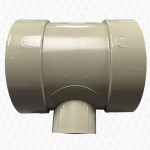 110mm Olive Grey Solvent Weld Short Boss Pipe | 110mm x 40mm (43mm) Single Waste Entry - Image 3