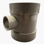 110mm Olive Grey Solvent Weld Short Boss Pipe | 110mm x 40mm (43mm) Single Waste Entry - Image 2