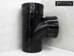Solvent 110mm Soil Pipe Swept Tee Branch Double Socket - Black Glued D/S - Image 5