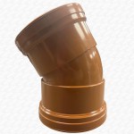 110mm Underground Drainage Bend 30 Degrees Double Socket Slight Bend