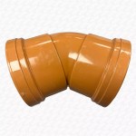 110mm Terracotta Underground Drainage 45° Bend | Double Socket Pushfit Pipe - Image 2