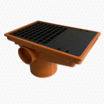 110mm Rectangular Waste Pipe Hopper with Grid | 255mm x 170mm Underground Drainage