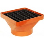 Square Top Drainage Gully Hopper and Grid for 110mm Pipe