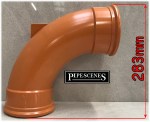 110mm Terracotta Underground Drainage Rest Bend | 87.5° Long Radius Double Socket - Image 5