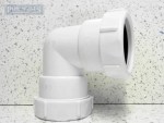 2" 50 52 55mm Waste Pipe Joiner 90 Degree Elbow Compression Multifit - Image 2