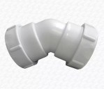 2" 50 52 55mm Waste Pipe Joiner 45 Degree Elbow Compression Multifit - Image 5