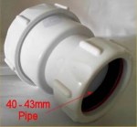 50 52 55mm To 40 42 43mm Waste Pipe Joiner Coupling Compression Multifit - Image 2