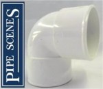 WHITE 55mm 90 Degree Elbow Bend - Image 2