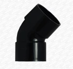BLACK 32mm 36mm Solvent Weld Glue Waste Pipe Offset Bend 45° Elbow