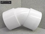 WHITE 36mm 1.25" 45 Degree Elbow Bend - Image 2