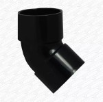 BLACK 40mm 43mm Solvent Weld Glue Waste Pipe Offset Bend 45° Elbow