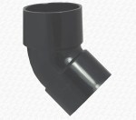 Solvent Weld 45 Degree Bend Elbow - Waste Water Glue Fit Cement Fitting 55mm