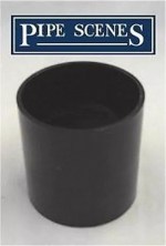 BLACK 55mm 2" Waste Pipe Coupler / Joiner - Image 2