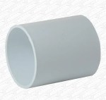 50mm Glued ( 55mm ) Waste Pipe Coupler - Joiner White Solvent Weld