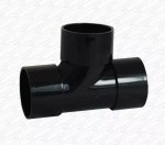 BLACK 32mm 36mm Solvent Weld Glue Waste Pipe Swept Equal Tee Branch 92.5°