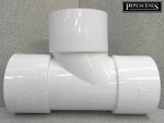 WHITE 1.5" 43mm Pipe Solvent Weld Equal Tee Junction Swept - Image 2