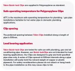 Box of 50 - 22mm Double Quick Lock Pipe Clips - for Copper or Plastic Pipes - Image 4