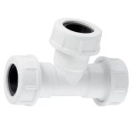 21.5mm Pipe Tee Compression No Glue Needed Overflow Condense Pipe T