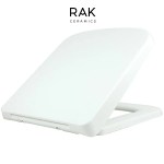 RAK Summit Square Shape Soft Close Toilet Seat & Fittings Wrap Over - White