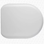 RAK Compact D Shape Soft Close Toilet Seat & Fittings Urea Wrap Over - White