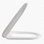 RAK Compact D Shape Soft Close Toilet Seat & Fittings Urea Wrap Over - White - Image 3