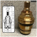 RC2 / A6 Rubber Washer Tap Cartridge Valve 20 Spline x 7.7mm - Image 2