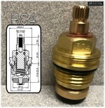 RC4 / A2 Rubber Washer Tap Cartridge Valve 20 Spline x 7.7mm - Image 2