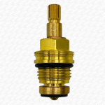 RC6 Rubber Washer Tap Cartridge Valve | 18 Spline x 7.6mm Brass Replacement Gland