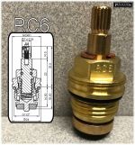 RC6 / C2 Rubber Washer Tap Cartridge Valve 18 Spline x 7.6mm - Image 5