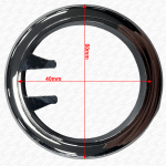 Paini Swan Mixer Tap Base Ring Plinth Chrome Plastic & O Ring Seal 50mm Diameter - Image 5