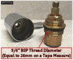 3/4" Lever Tap Reviver Kit for Bath Taps Ceramic Disc Quarter Turn Metal Heads - Image 2