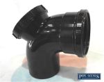 110mm Black Soil Pipe Access Bend | Inspection Eye Elbow Single Socket - Image 3