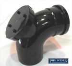 110mm Black Soil Pipe Access Bend | Inspection Eye Elbow Single Socket - Image 2
