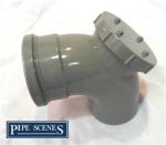 110mm Grey Soil Pipe Access Bend Inspection Eye Elbow Single Socket - Image 2