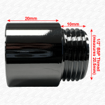 Chrome Shower Arm Extension Fixed Length 1/2" x 20mm Male to Female Joiner - Image 5