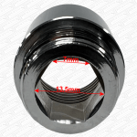 Chrome Shower Arm Extension Fixed Length 1/2" x 20mm Male to Female Joiner - Image 4