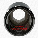 Chrome Shower Arm Extension Fixed Length 1/2" x 20mm Male to Female Joiner - Image 3