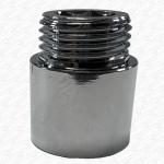 Chrome Shower Arm Extension Fixed Length 1/2" x 20mm Male to Female Joiner - Image 2