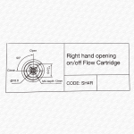 SH4R / A6 Shower Flow Cartridge Valve 20 Spline x 7.8mm R/H OPEN - Image 8