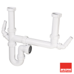 Sink Waste Kit Double Sink Double Bowl or 1 and a Half Bowl Trap