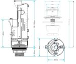 Universal Dual Flush Toilet Valve Syphon 2" & 1.5" Base & 40mm 50mm 60mm Button - Image 9