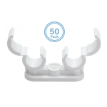 Pack of 50 Talon 15mm Double Quick Lock Pipe Clips | For Copper or Plastic Pipes