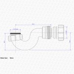 Shallow 32mm 1 1/4" Trap for Bath or Basin P10 - Image 3