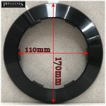 110mm Soil Pipe Cover BLACK Wall or Floor Cover 170mm External 110mm Internal - Image 3
