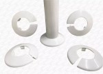 5 x 32mm 36mm Basin Waste Pipe Cover WHITE Wall or Floor Cover 78mm External