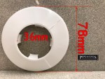 5 x 32mm 36mm Basin Waste Pipe Cover WHITE Wall or Floor Cover 78mm External - Image 4